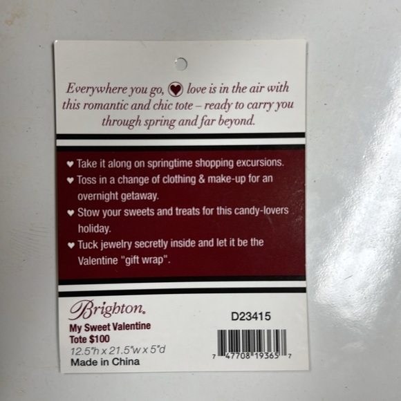 Brighton Sweet Valentine Large Tote Bag - Picture 16 of 16